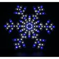 Queens Of Christmas 14 in. LED Snowflake Blue & White SF-LED-SNOWF14-BW
